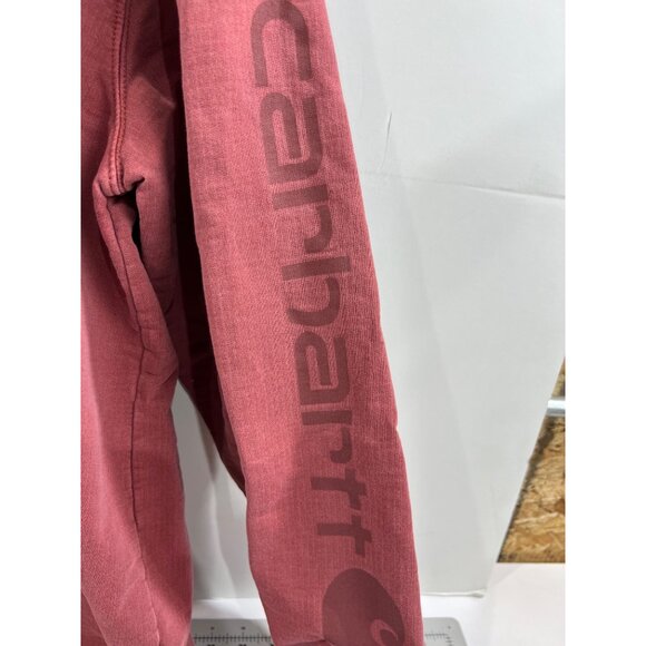 Carhartt Men's Red Hoodie Sz. L Relaxed Fit 100% Cotton Kangaroo Pocket TS6253-M - Picture 6 of 7